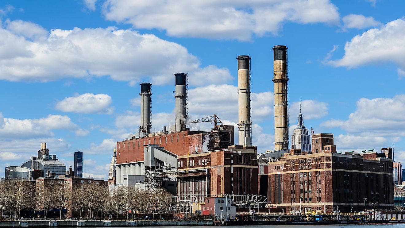 Industrial buildings in Manhattan, New York, USA.