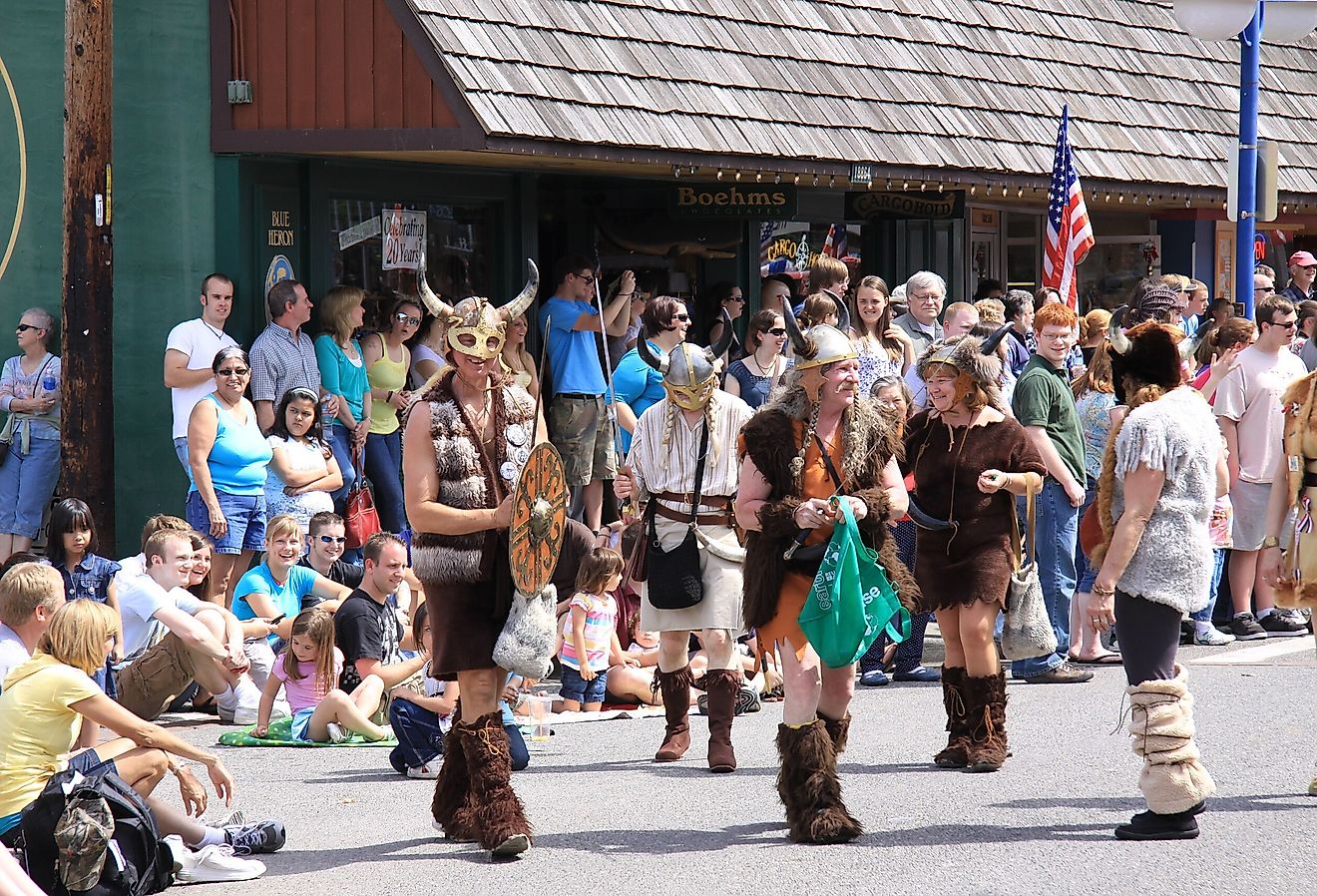 Viking Fest Parade in Poulsbo, Washington. Image credit Steven Pavlov, CC BY-SA 4.0 <https://creativecommons.org/licenses/by-sa/4.0>, via Wikimedia Commons