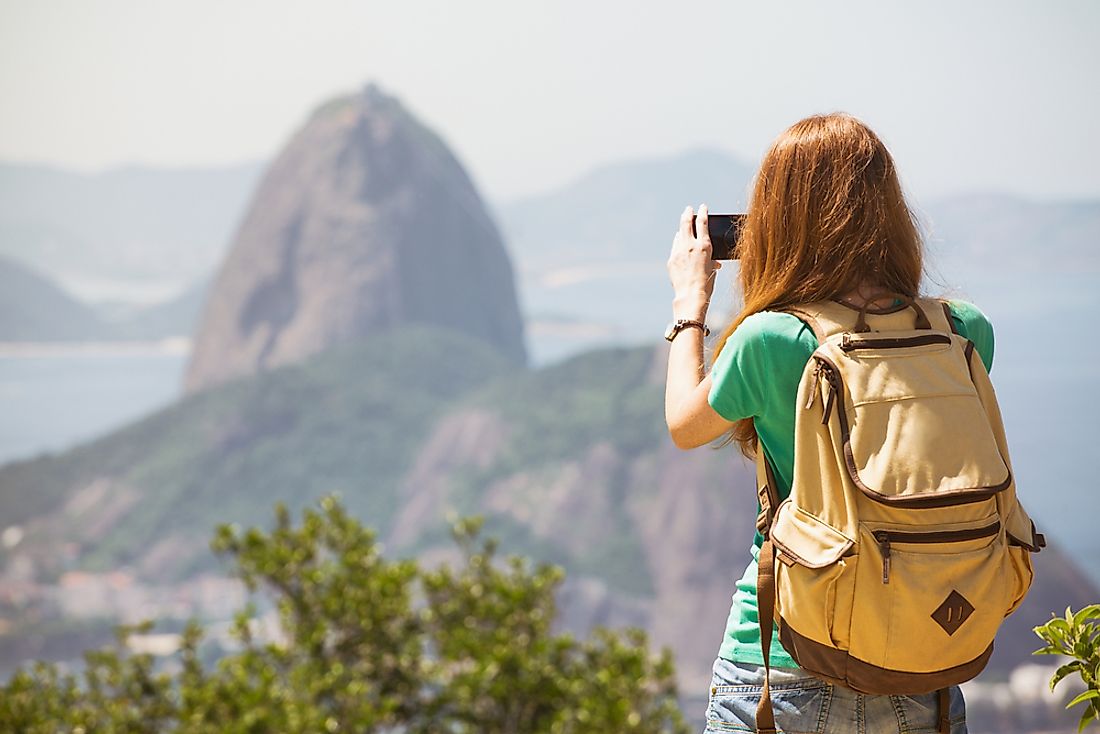 A tourist in Rio de Janeiro, Brazil. 