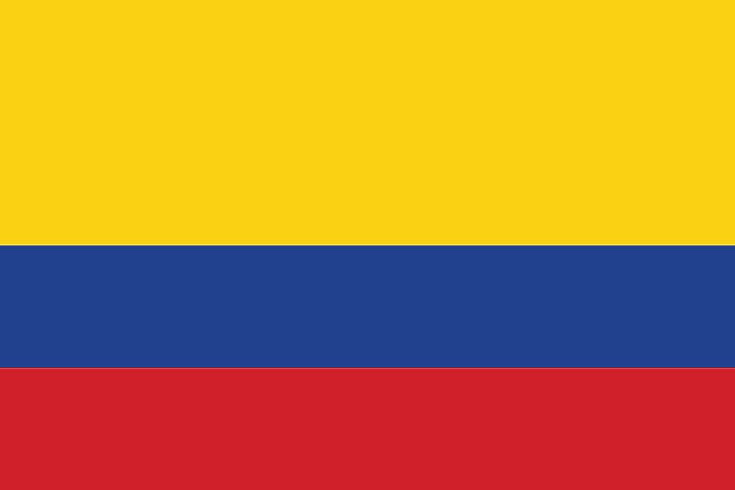 The flag of Colombia.
