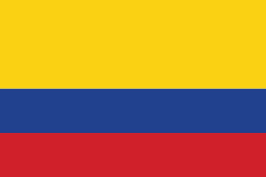 The flag of Colombia.