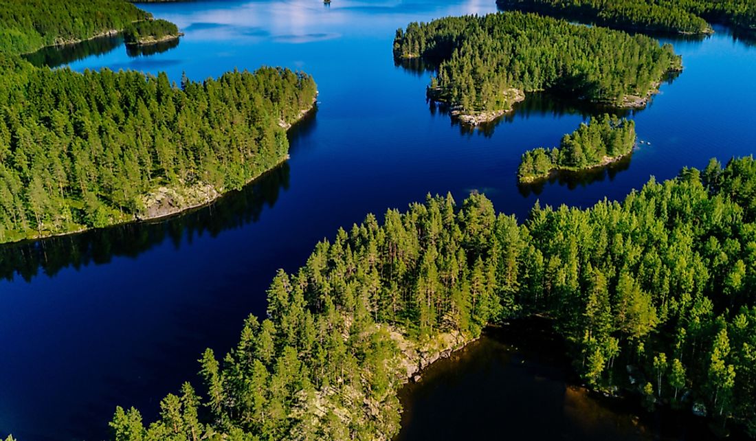 Lakes and forests of Finland.