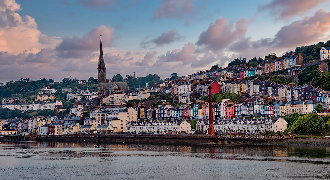 Cobh is a historic seaport town known for its colorful buildings, cruise ship terminal, and as the last port of call for the Titanic. Editorial credit: Darryl Brooks / Shutterstock.com