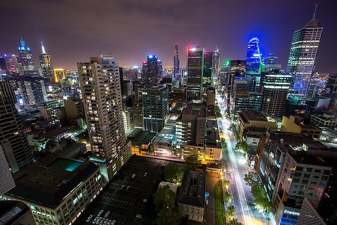 Melbourne is home to more skyscrapers than anywhere else in Australia. Editorial credit: Victor Maschek / Shutterstock.com.