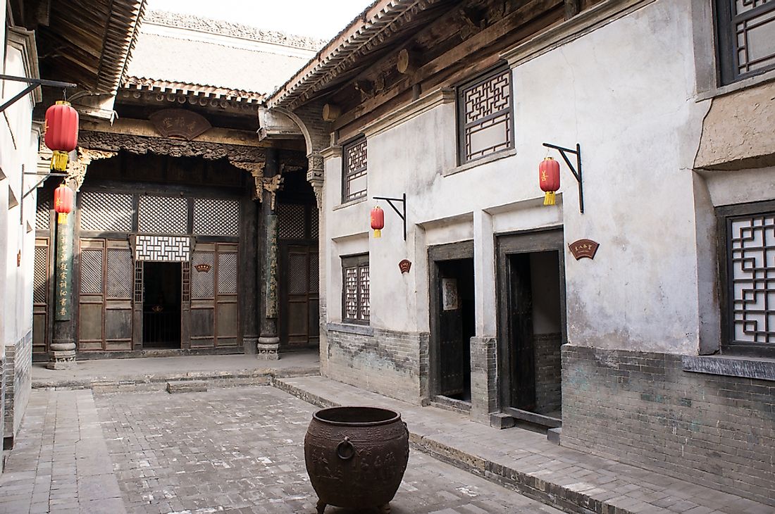 An ancient Siheyuan house in China. 