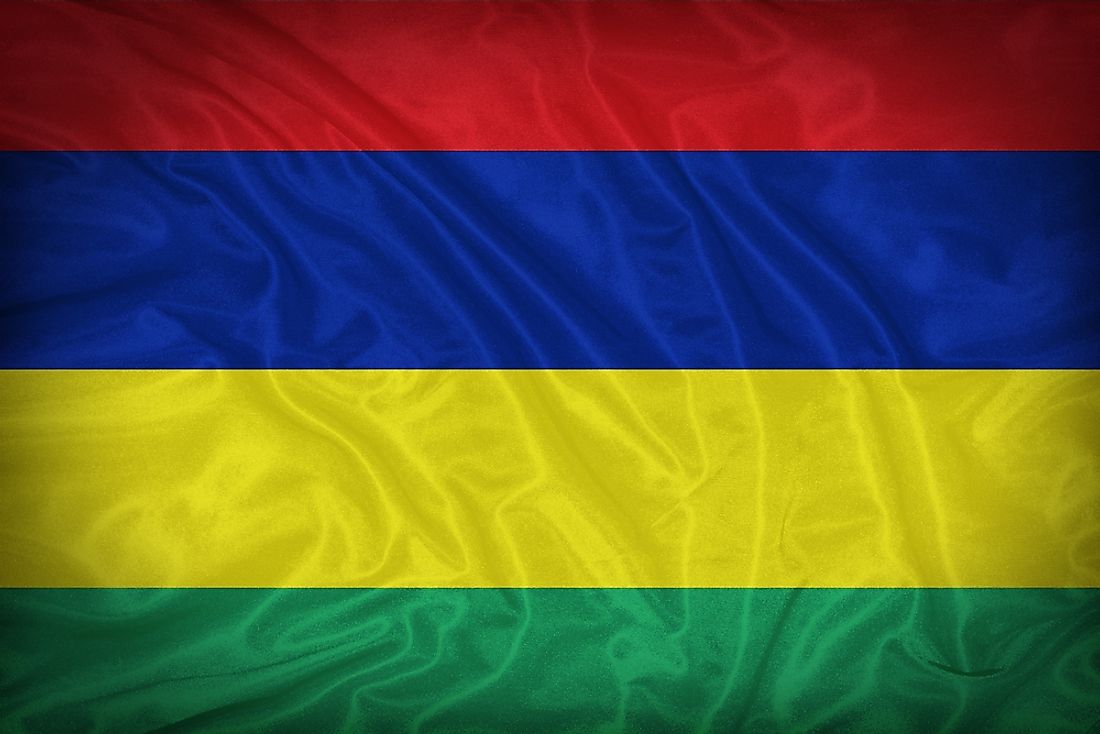 The flag of Mauritius. 