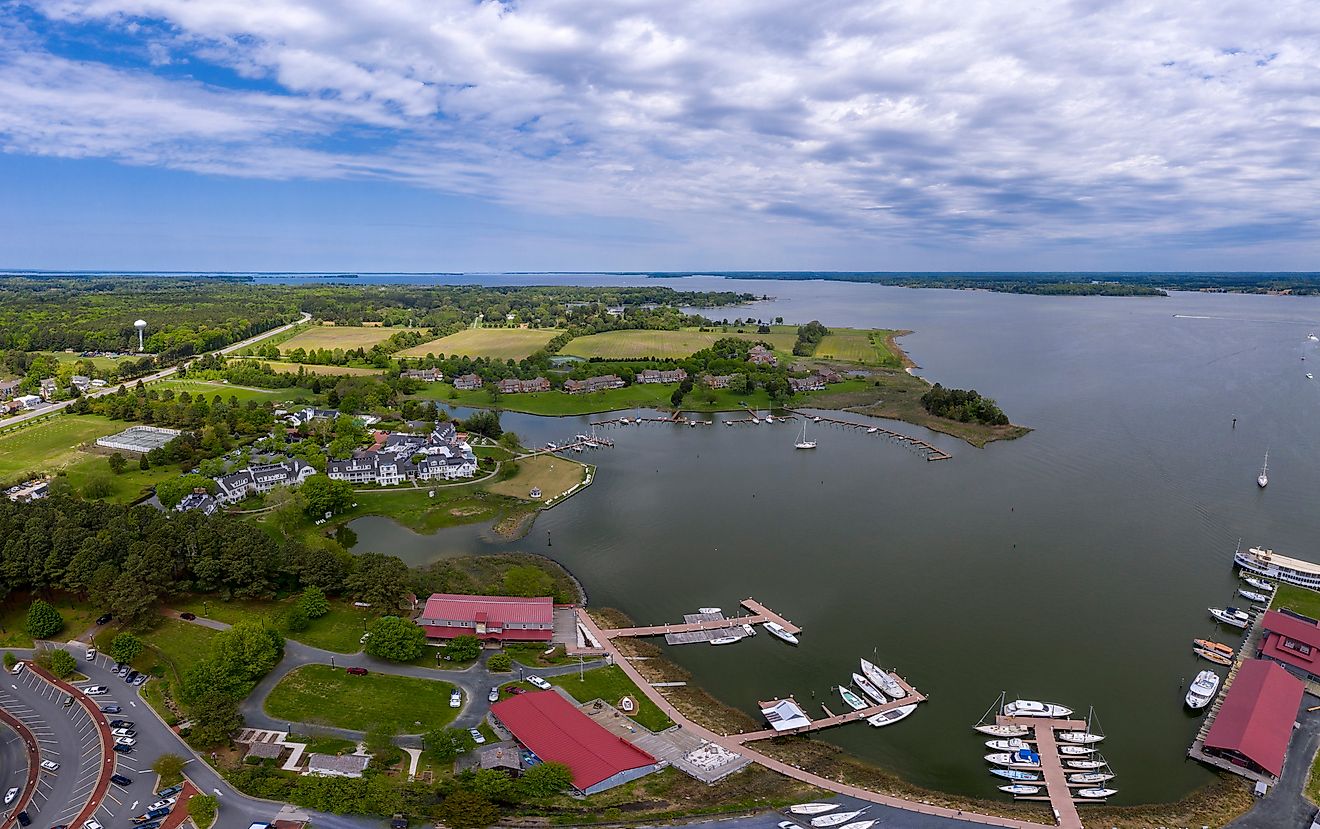 St. Michaels and the Chesapeake Bay, Maryland.