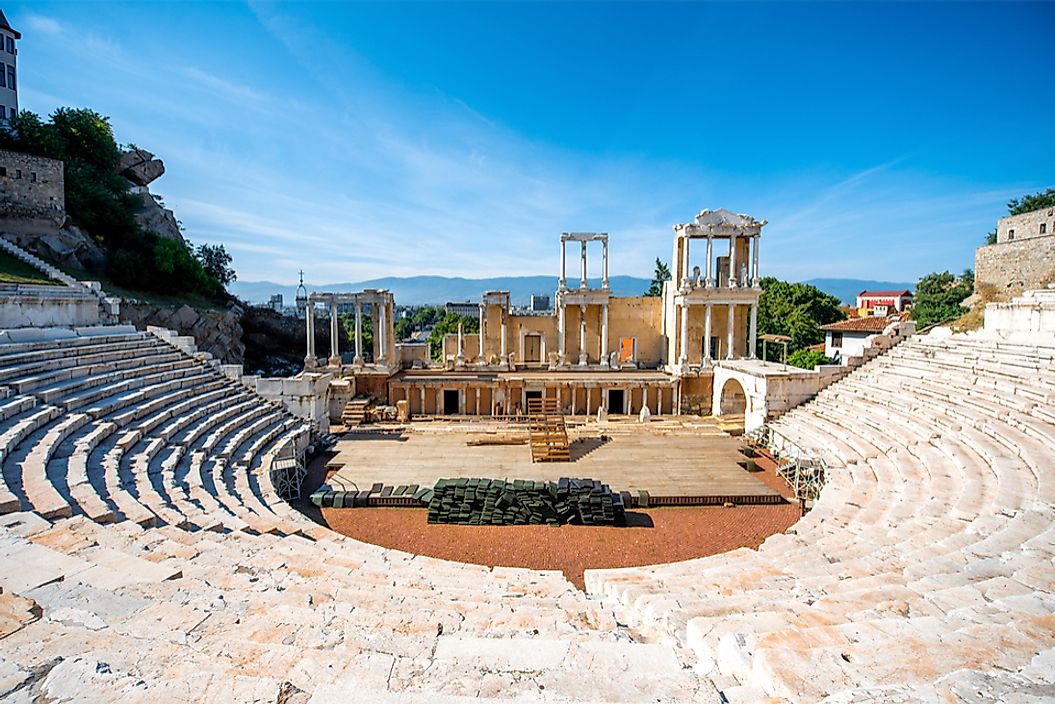 Ancient Roman theatre in Plovdiv, Bulgaria.