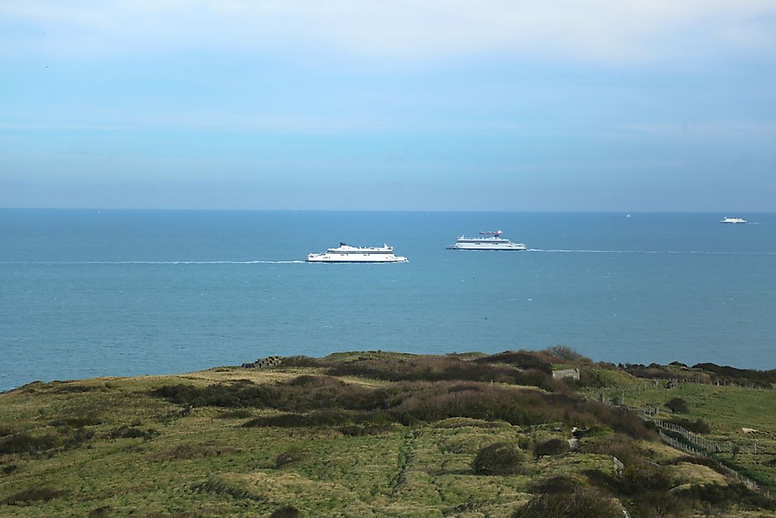 The English Channel separates the UK from neighboring France. 