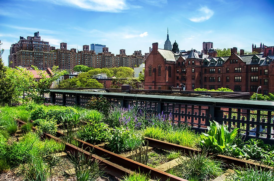 The High Line, one of New York's newest public parks. 