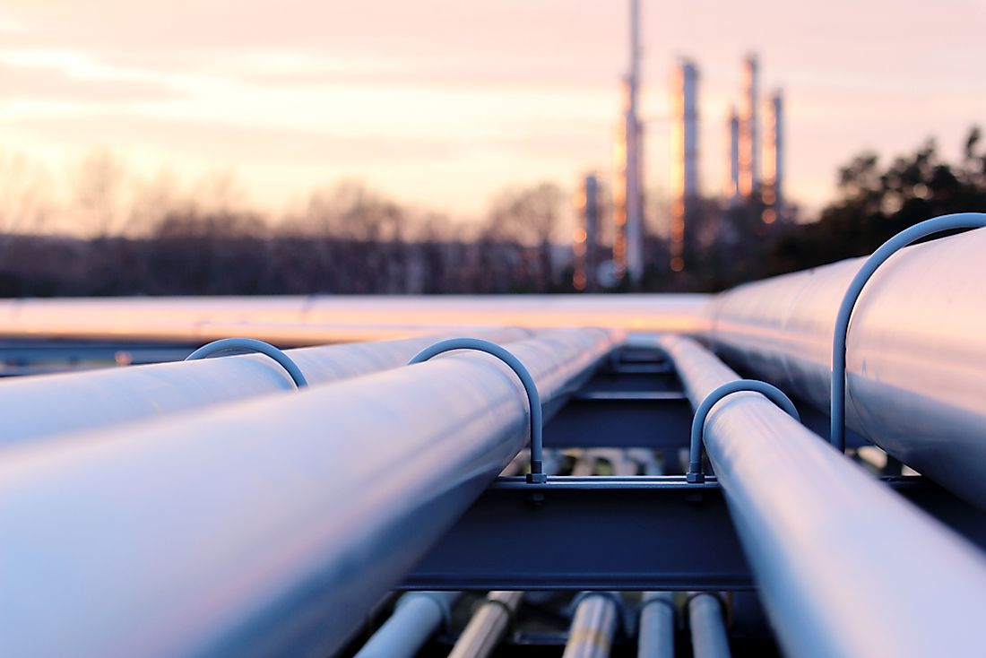 Pipelines are used to carry materials.