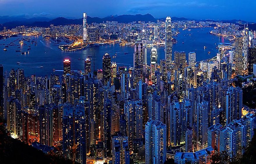 Hong Kong, a major tourist and financial hub, has a huge income disparity with neighboring Mainland China.