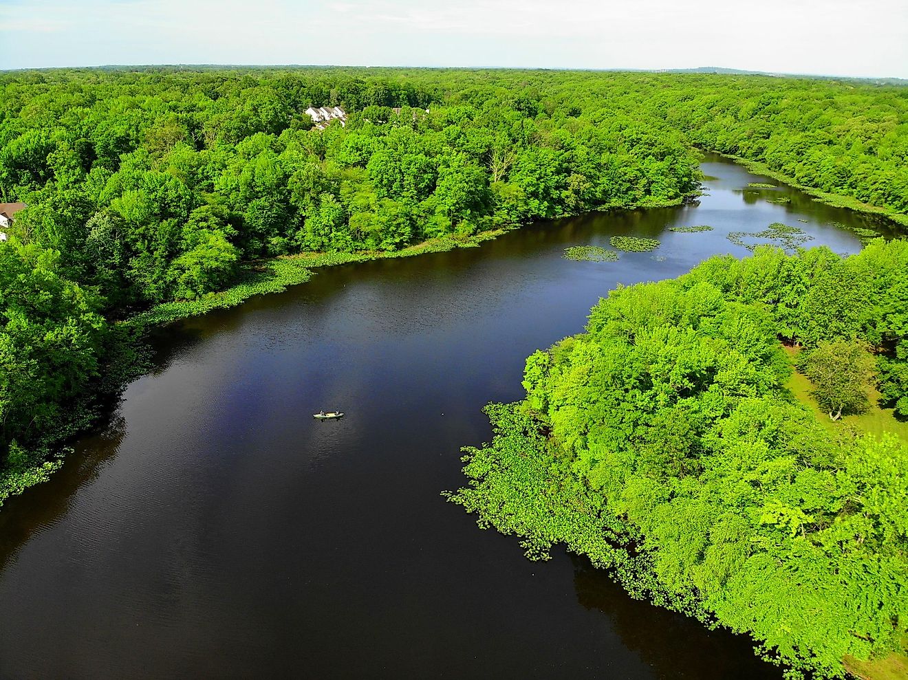 The view of the Becks Pond, Newark, Delaware, U.S.A