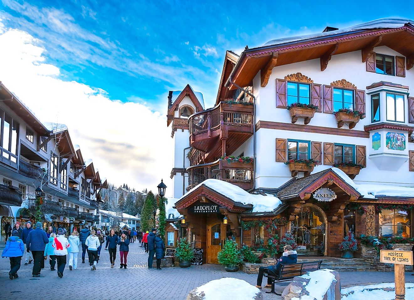 Festive ambiance in Vail, Colorado.