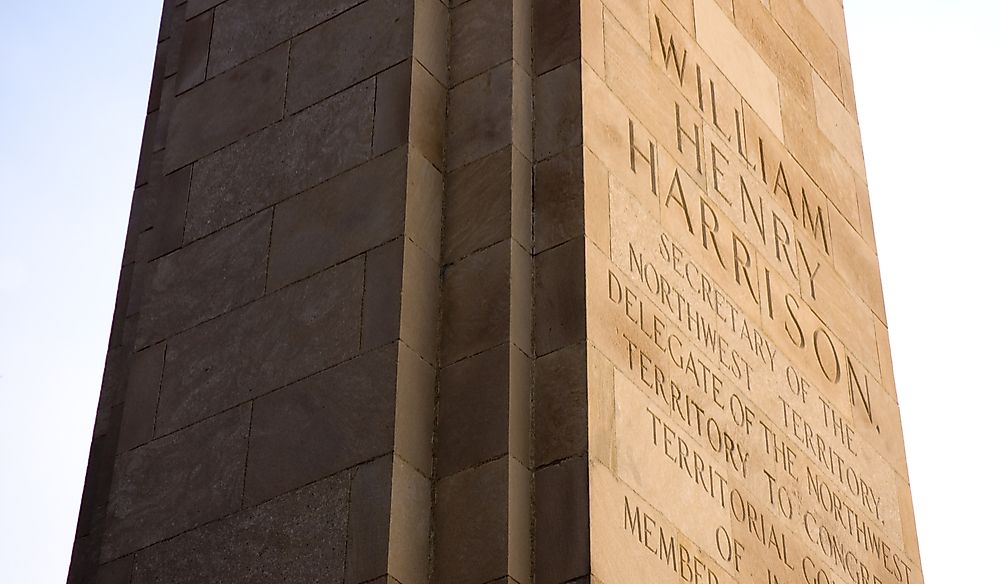 Memorial for William Henry Harrison, the first president to die in office.