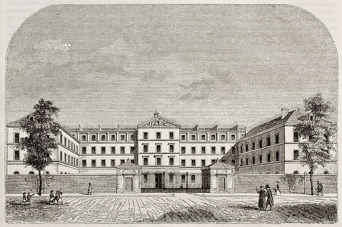 Howe's school was based on the Royal Institution for Blind Youth in Paris, picture above. 