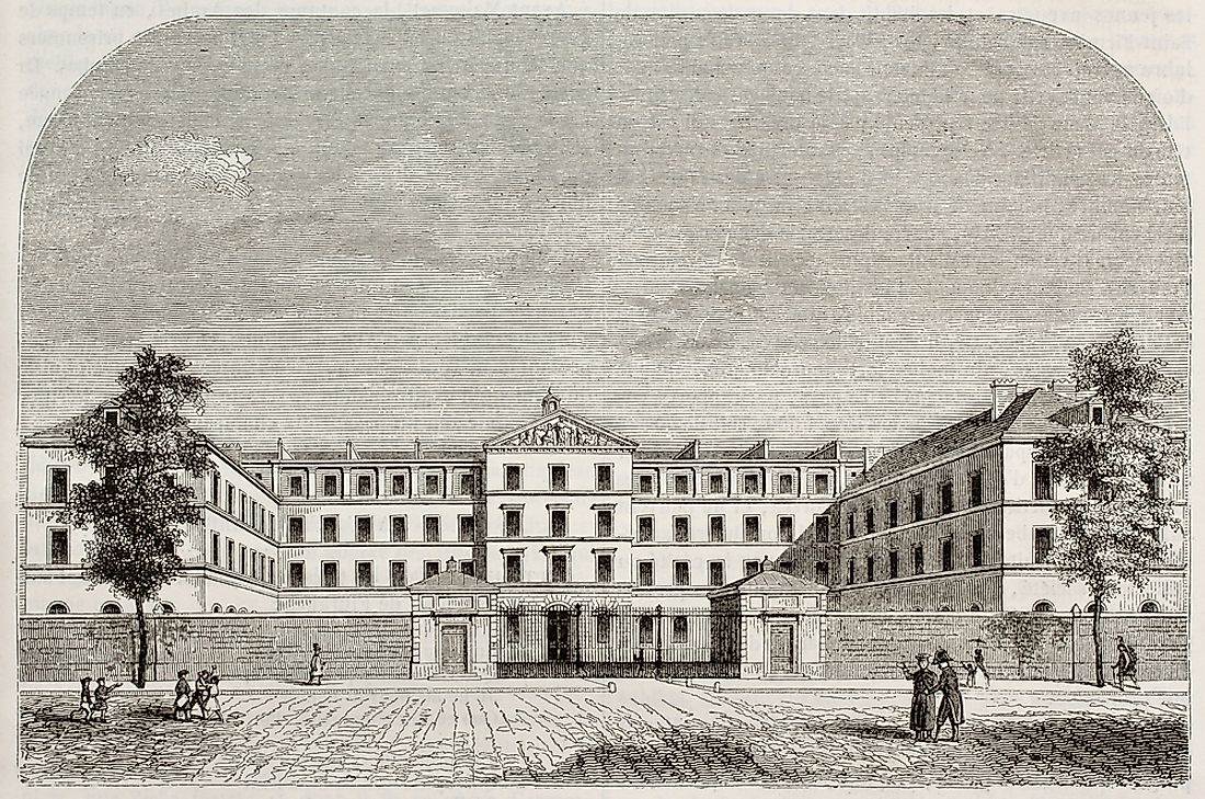 Howe's school was based on the Royal Institution for Blind Youth in Paris, picture above. 