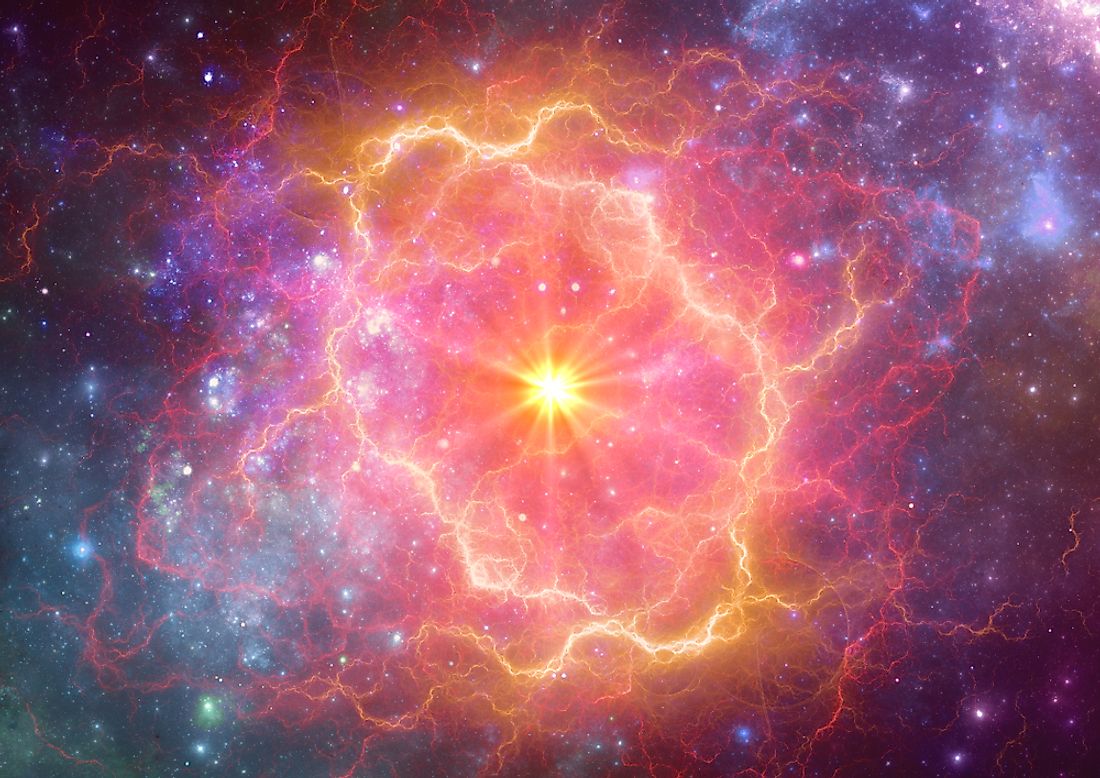 An exploding supernova in Space. 