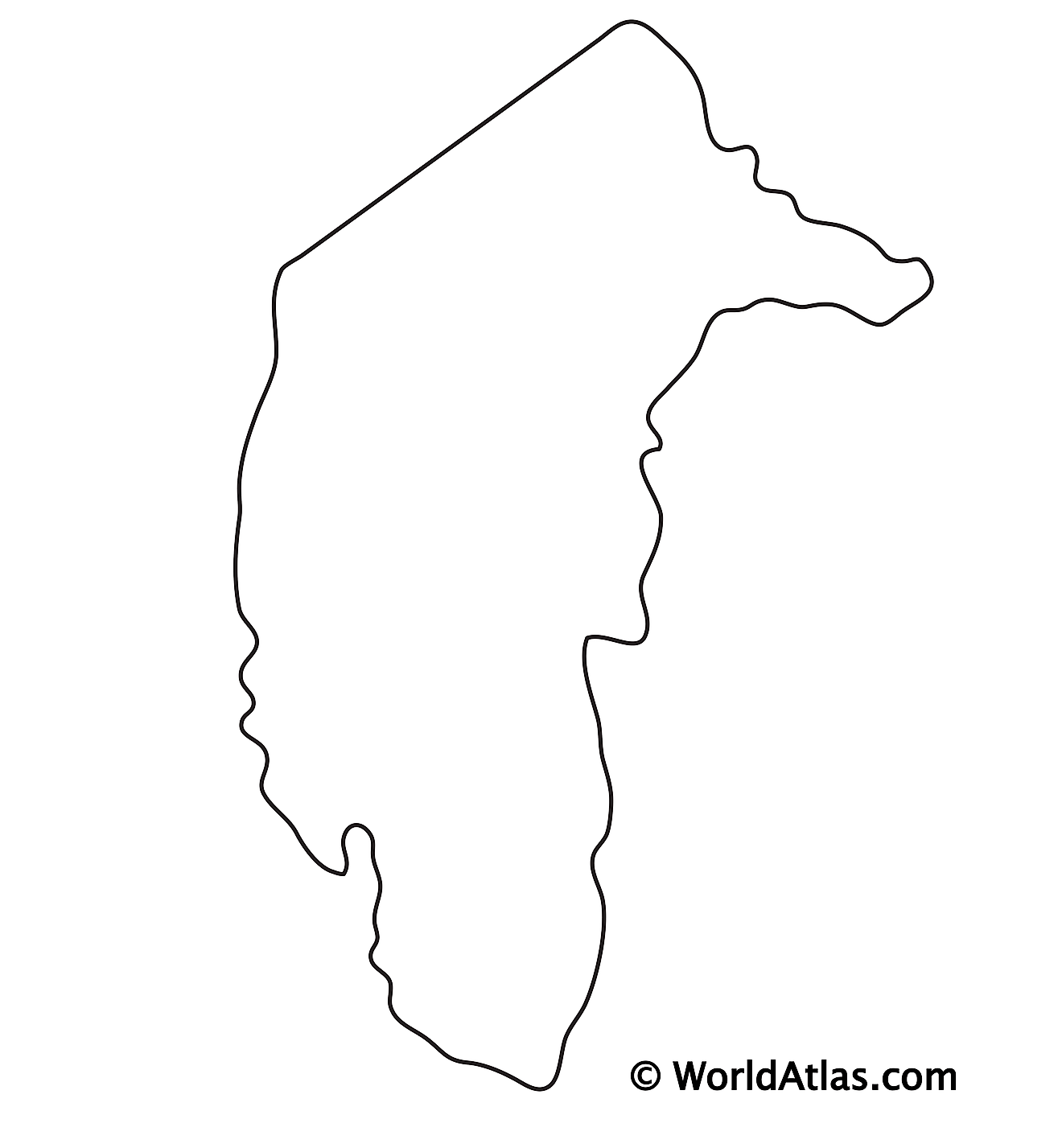 Blank Outline Map of Australian Capital Territory