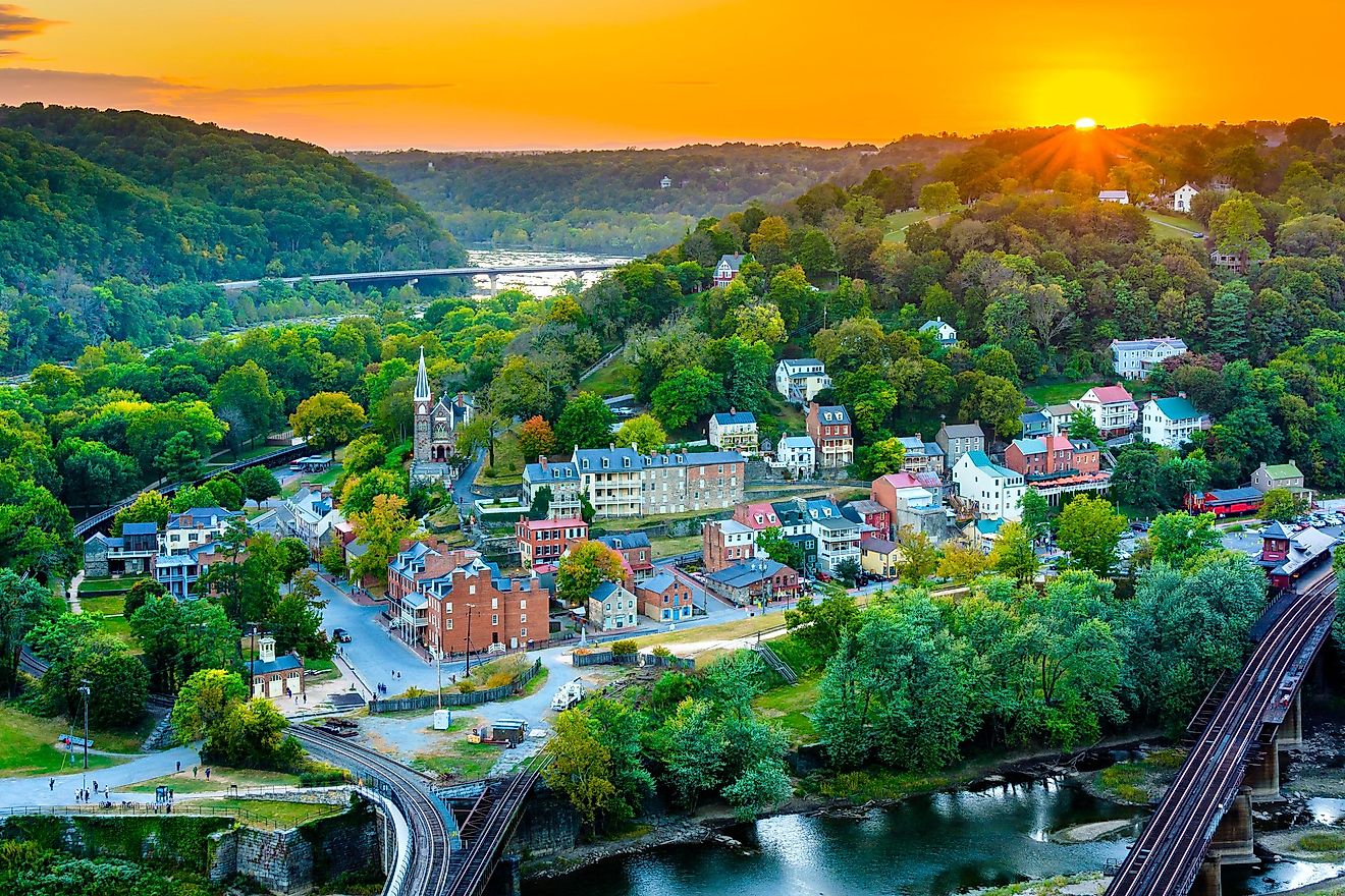 View of Harper's Ferry, West Virginia.