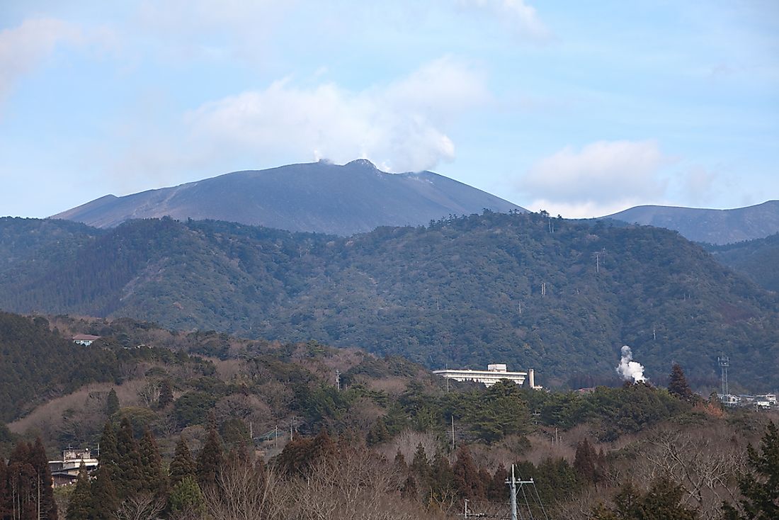 Shinmoedake during the 2011 eruption. Editorial credit: wdeon / Shutterstock.com
