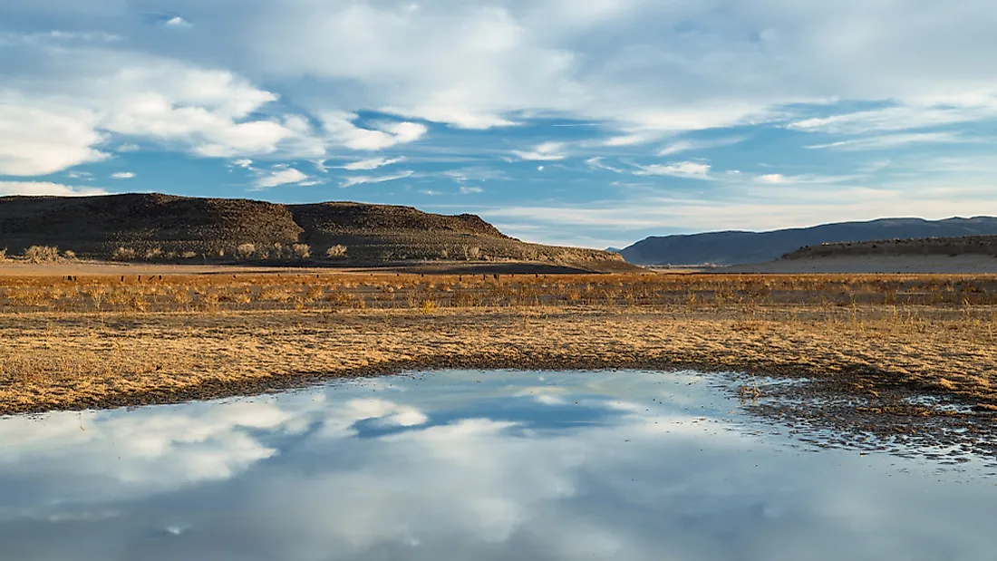 Lake Lahontan in Nevada, USA, is an example of a pluvial lake.