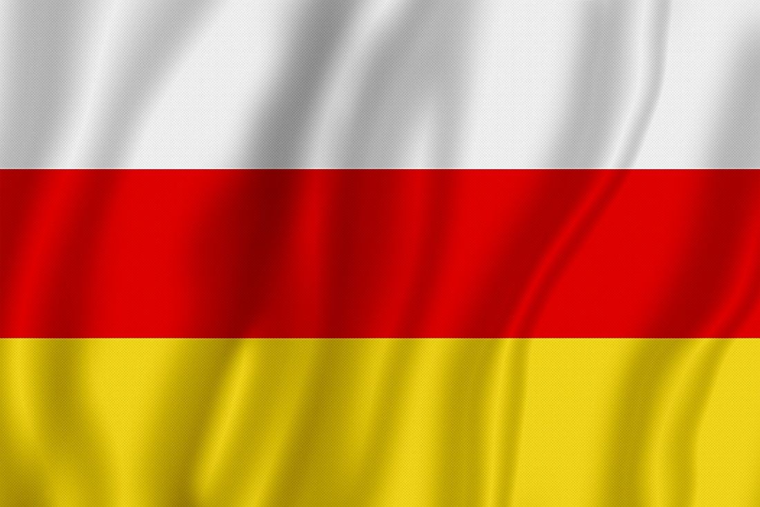 Flag of the Republic of South Ossetia. 