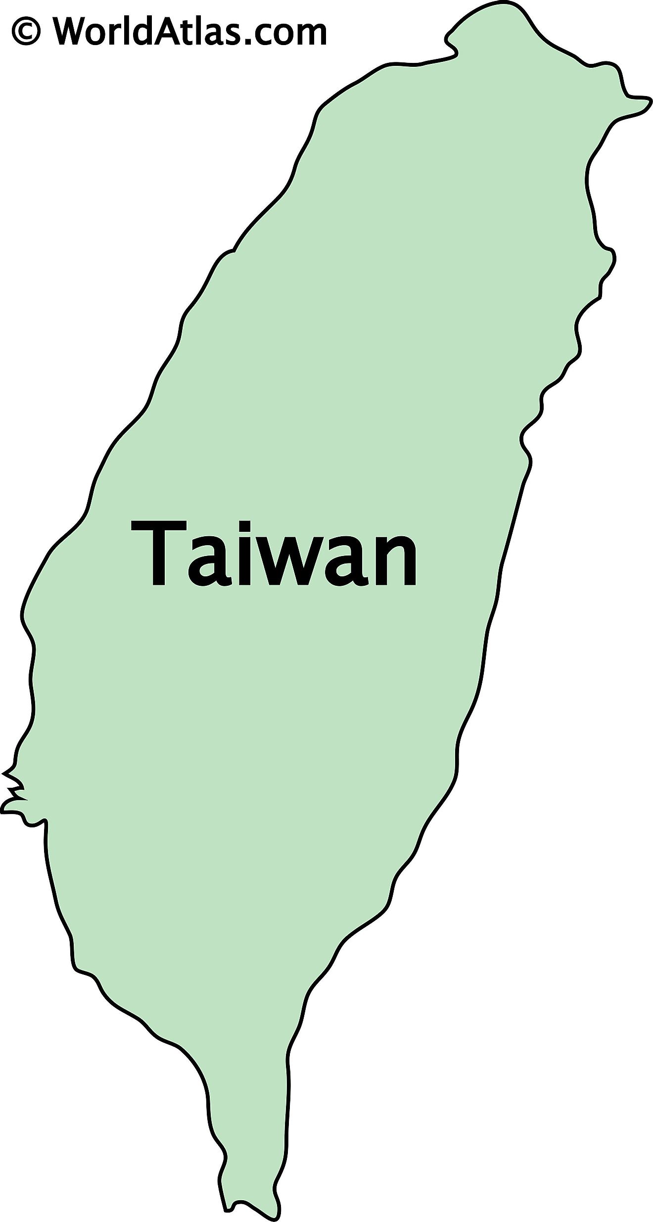 Outline Map of Taiwan