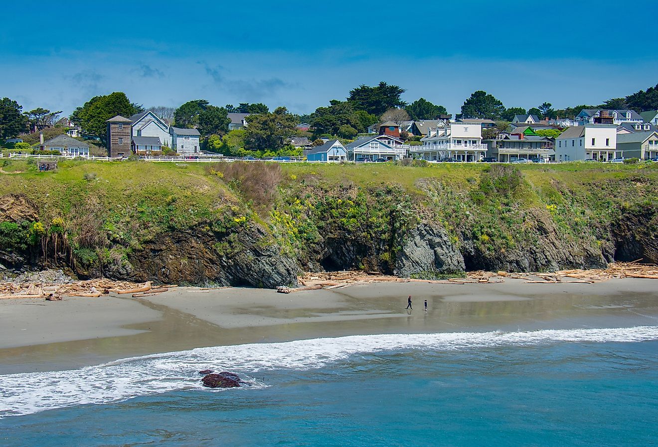 The seacoast village of Mendocino, California.