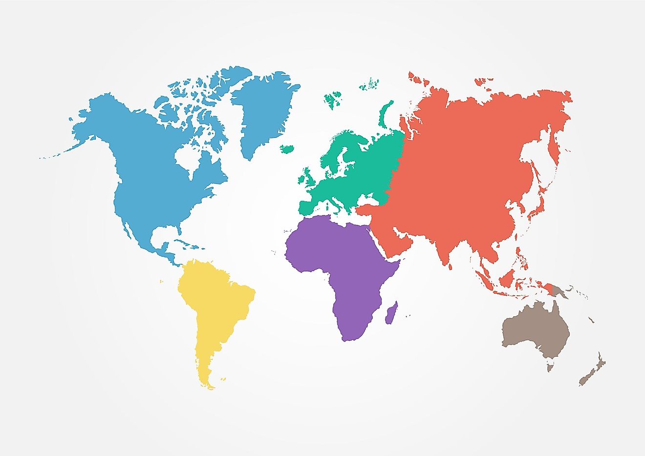 Continents of the world.