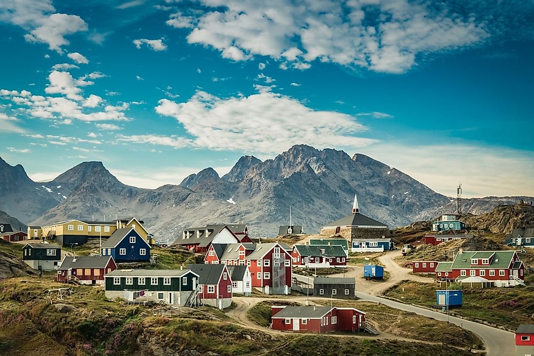 A village on the coast of Greenland