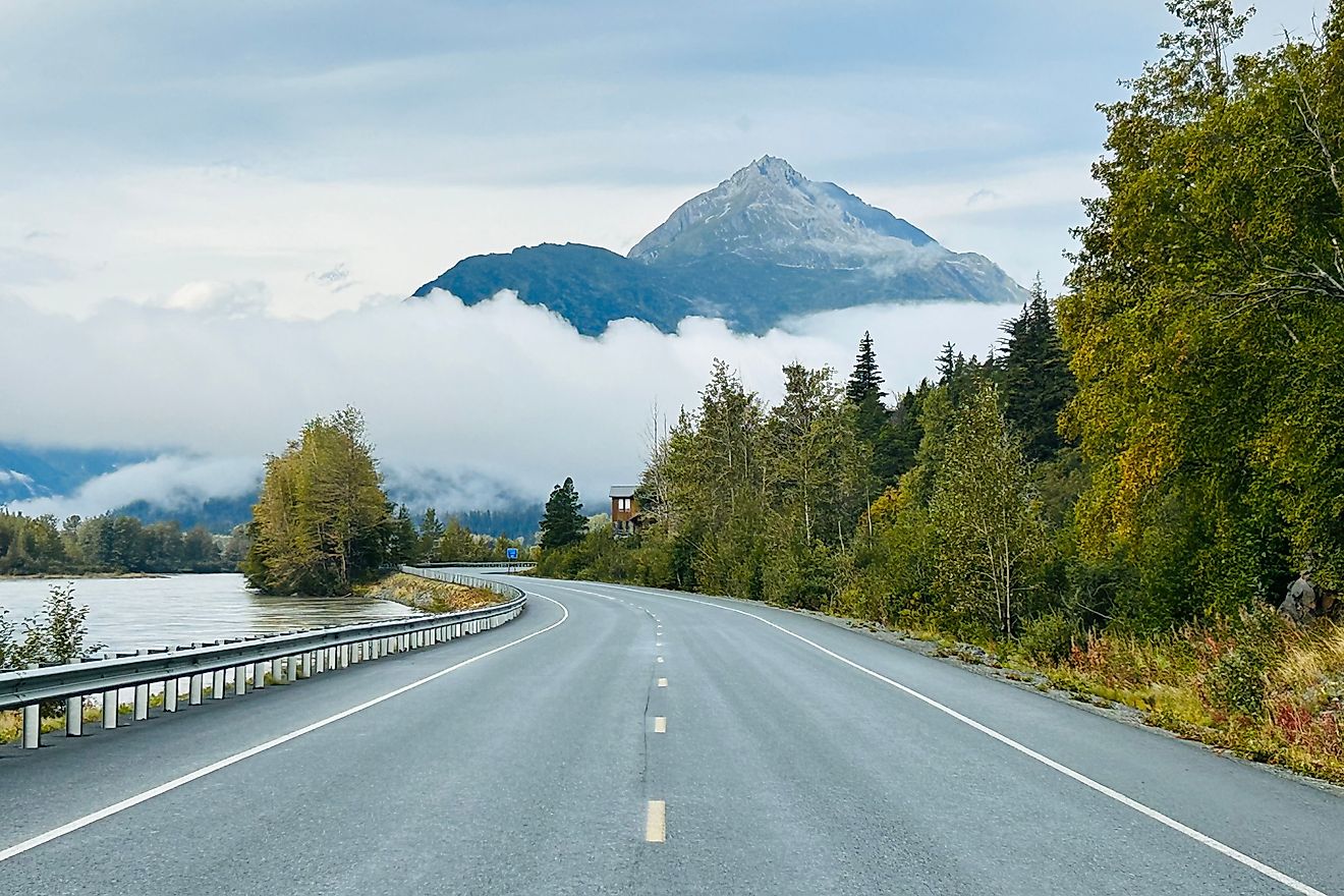 Haines Highway in Alaska USA