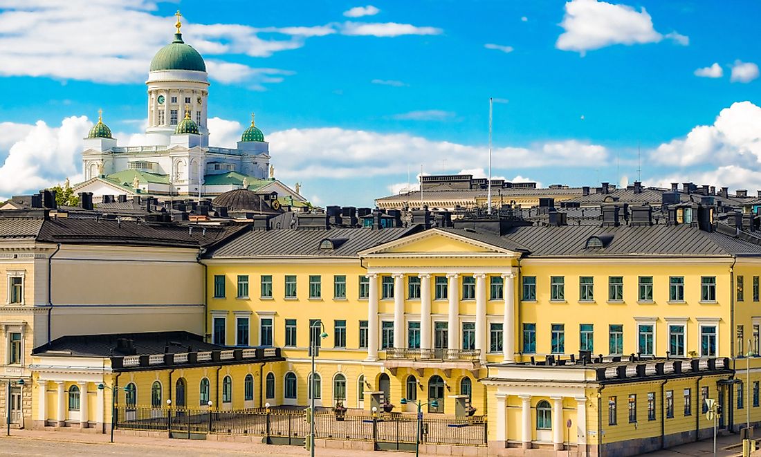 The Presidential Palace in Helsinki. Editorial credit: fujilovers / Shutterstock.com.