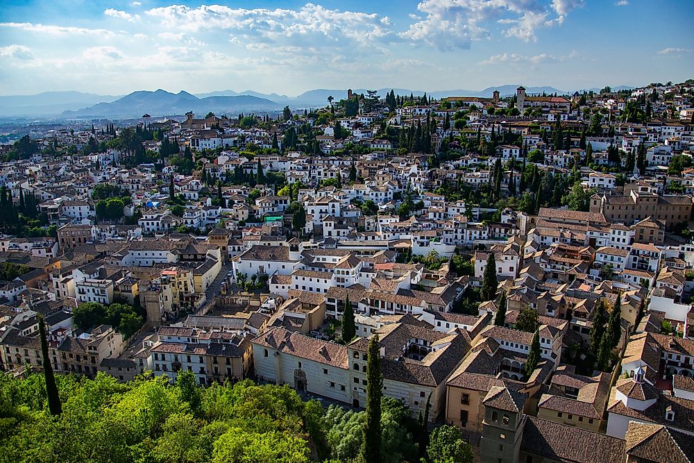 A panoramic view of Grenada, Spain. 