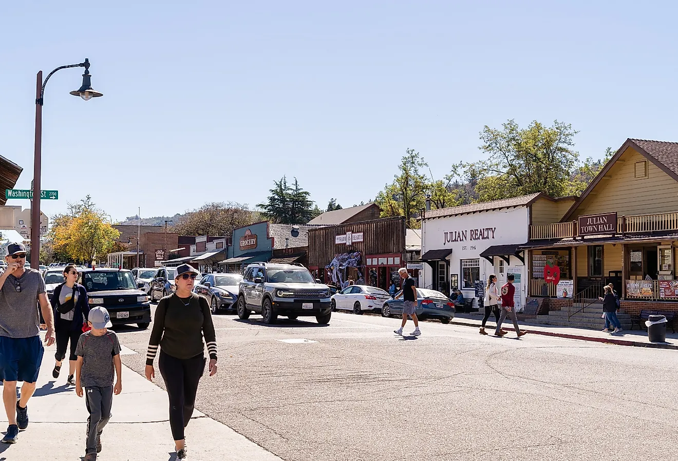 Downtown street in Julian, California. Image credit ChristinaAiko Photography via Shutterstock