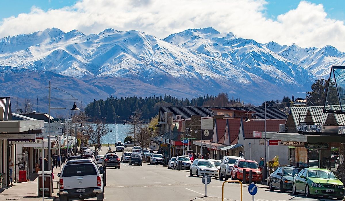 Downtown street in Wanaka, New Zealand. Image by stockphoto mania via Shutterstock.