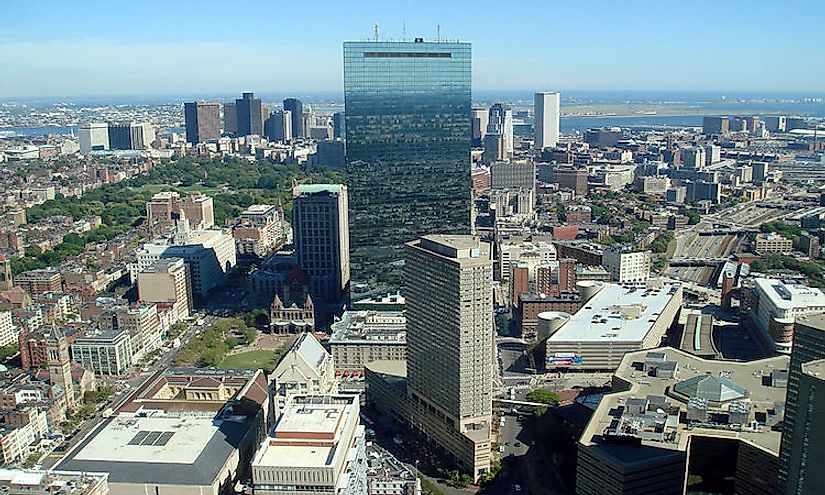 200 Clarendon​​, as seen from the Prudential Tower, Boston