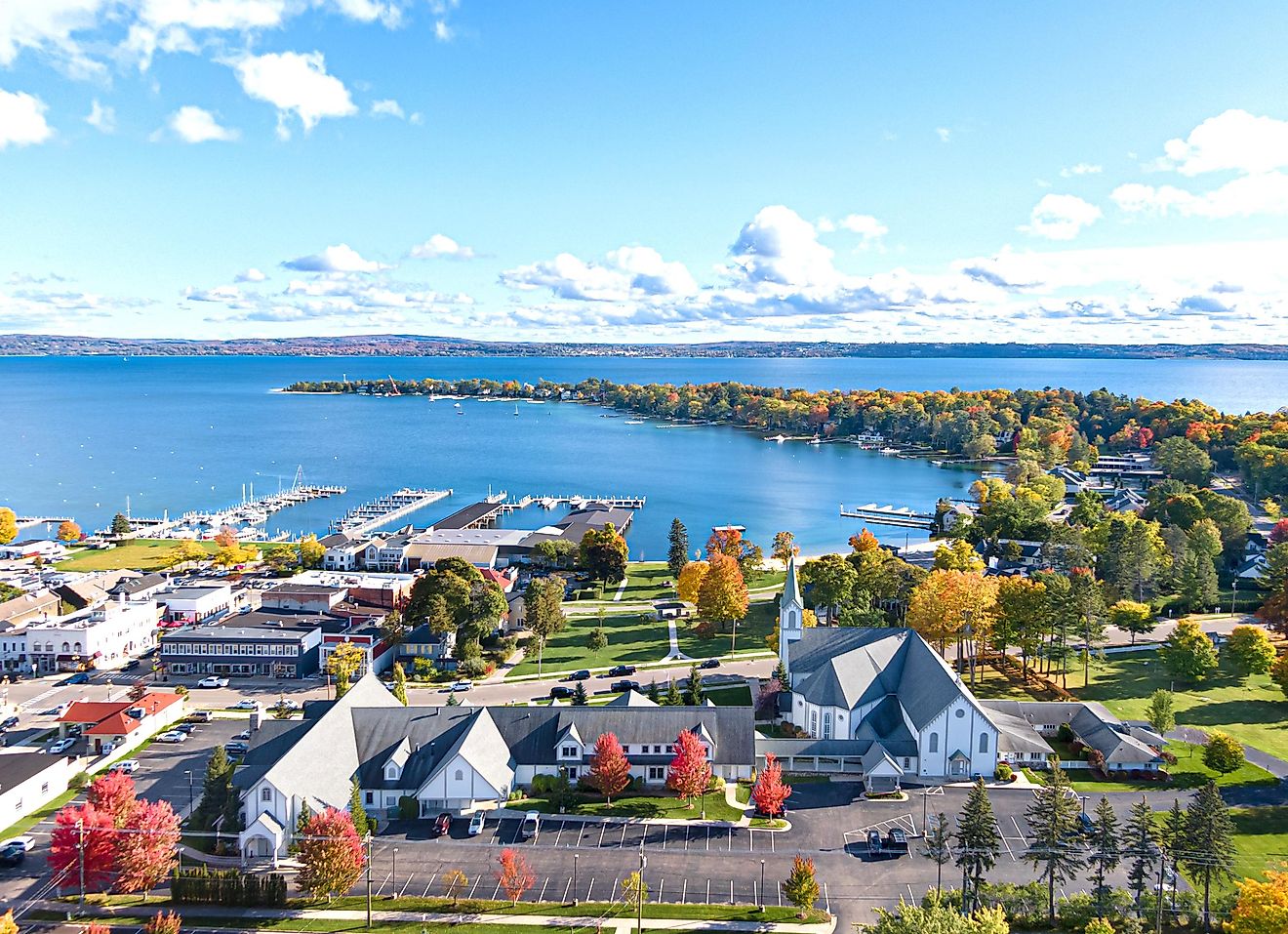 Overlooking Harbor Springs, Michigan.