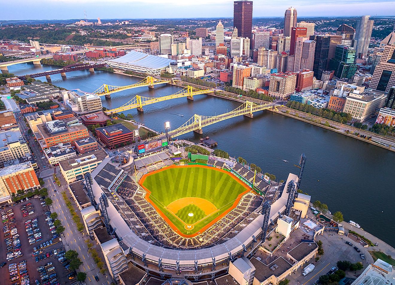 The Allegheny River passing through Pennsylvania. Editorial credit: photosounds / Shutterstock.com