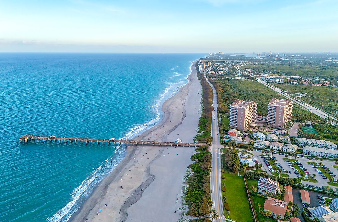 Aerial view of Juno Beach, Florida.