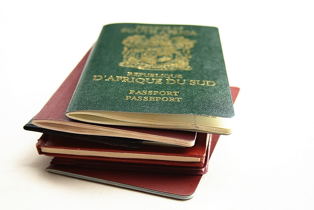 A collection of African passports. 