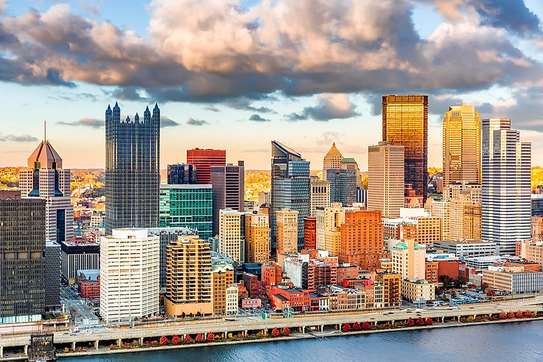 The skyline of Pittsburgh.