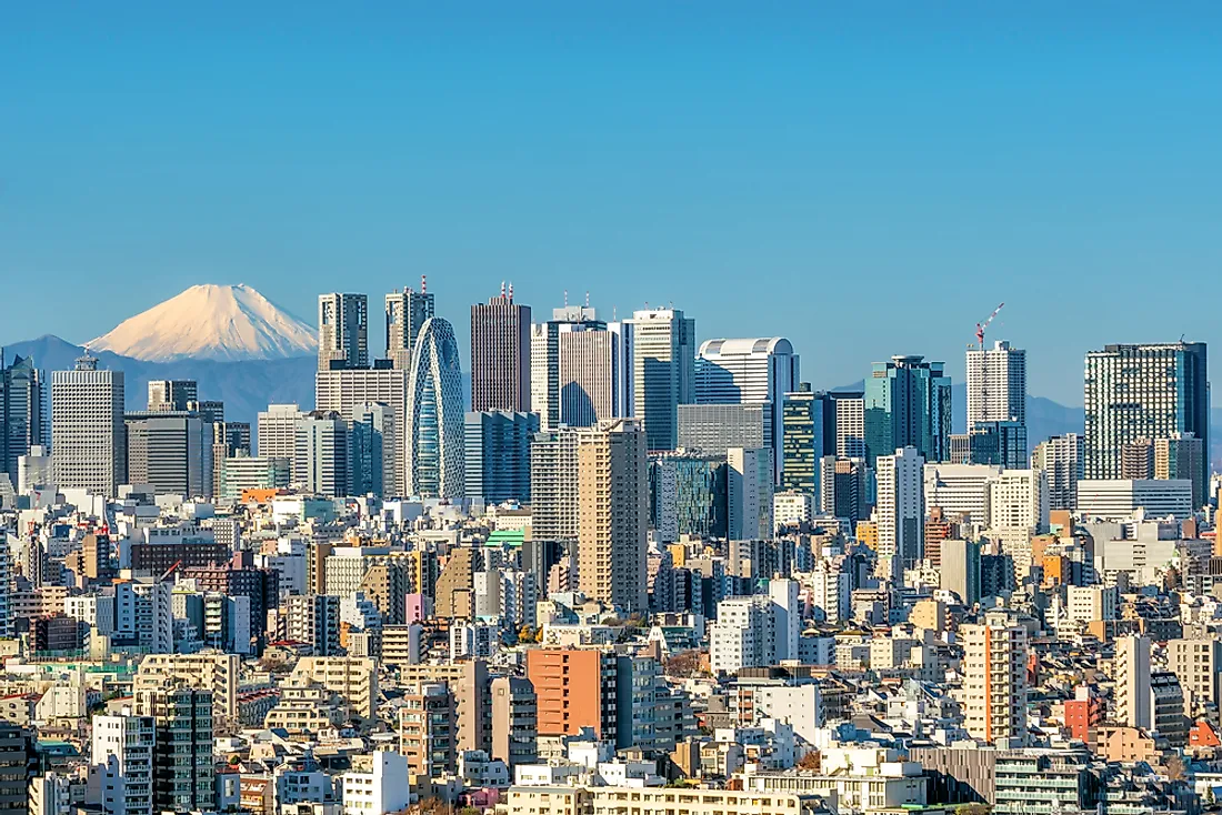 Tokyo has 49 buildings and structures rising to more than 614 feet. 