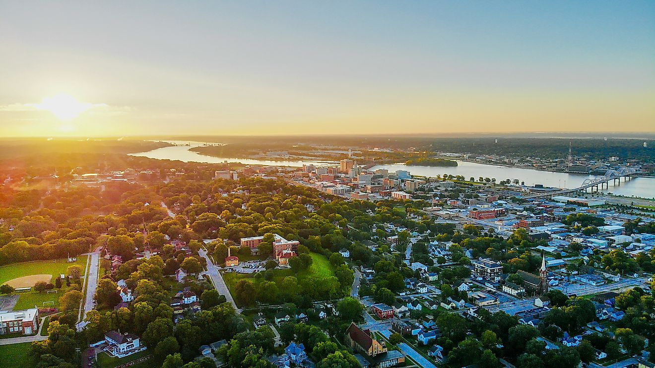 Aerial view of Davenport. Editorial credit: Eduardo Medrano / Shutterstock.com