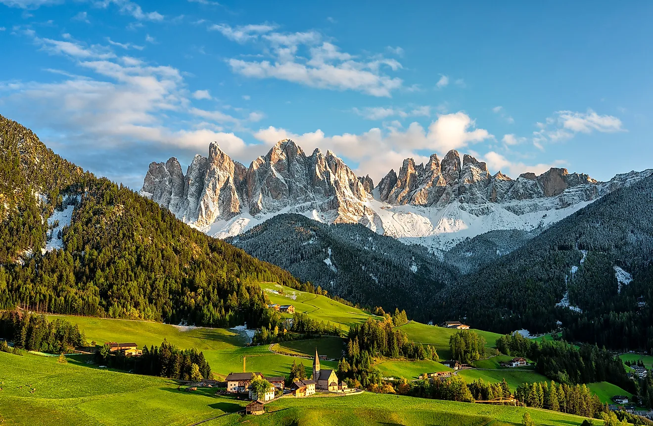 Beautiful landscape of Italian dolomites - Santa Magdalena