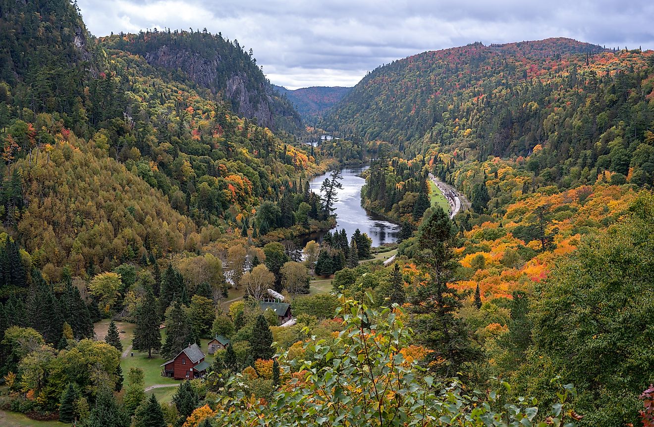 Agawa River running through the Agawa Canyon.