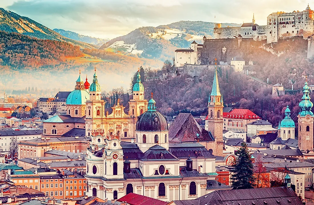 The city of Salzburg, Austria.