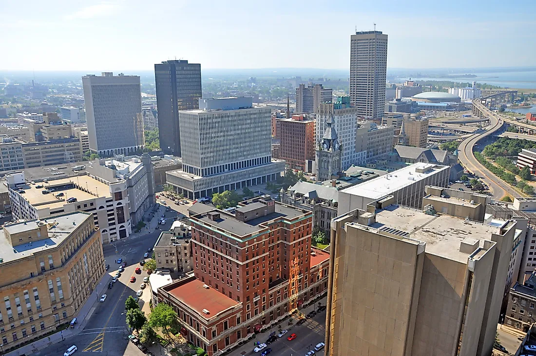 Buffalo, one of the largest cities in New York State. 