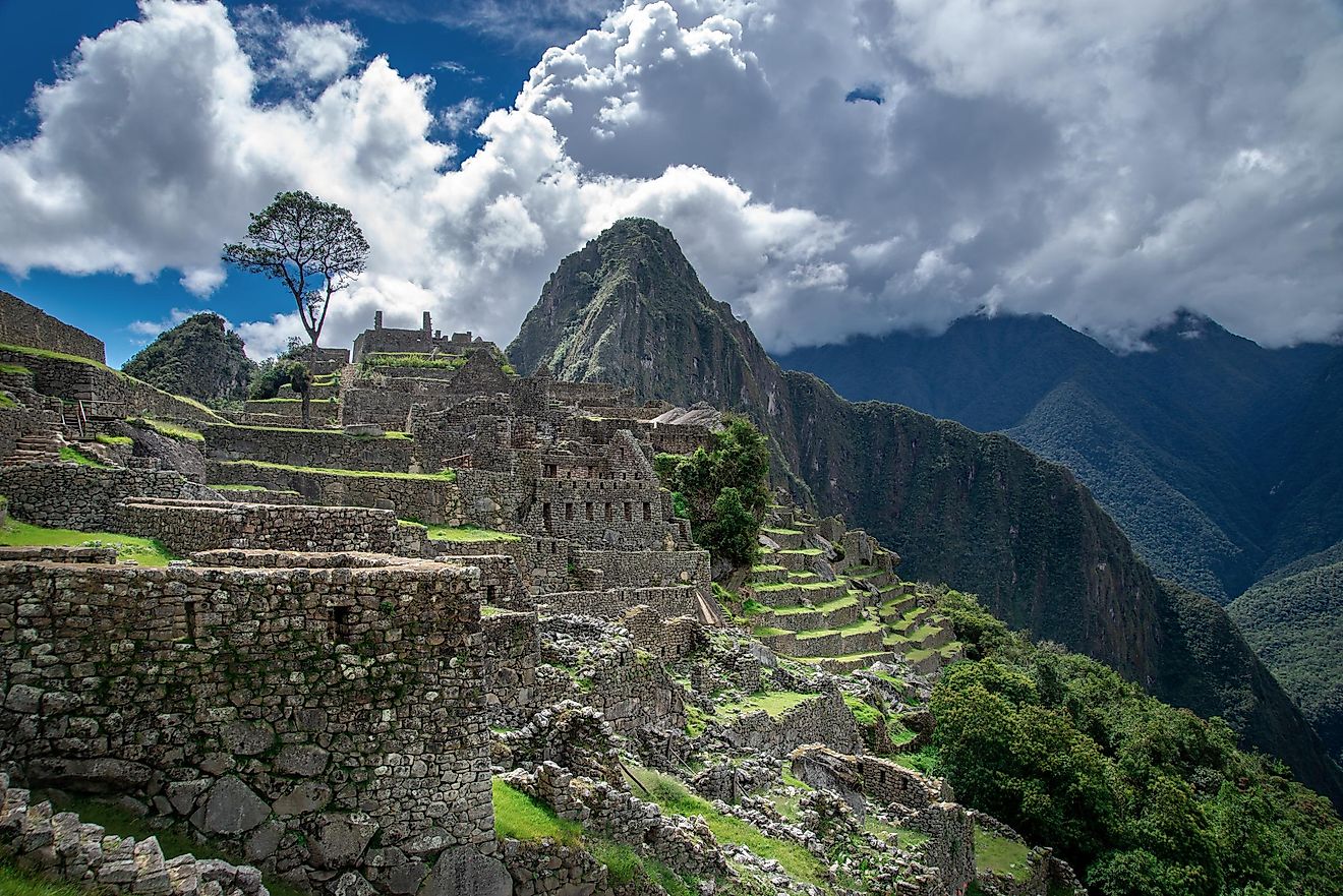 Machu Picchu. View of the ancient Inca city from the lower terraces.