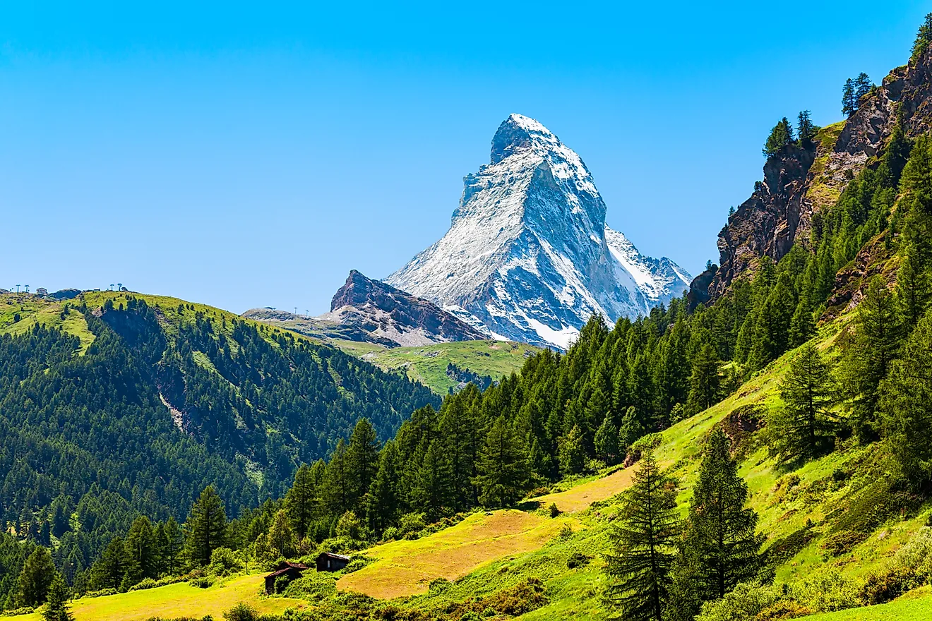 Matterhorn mountain range of the Alps. 